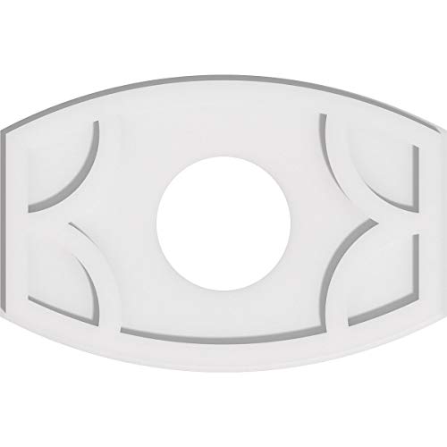 Image of Ekena Millwork CMP20X13KY-06000 Kailey Architectural Grade PVC Contemporary Urethane Ceiling Medallions 20 inchW x 13 3 /8 inchH x 6 inchID x 10 3 /4 inchC x 1 inchP