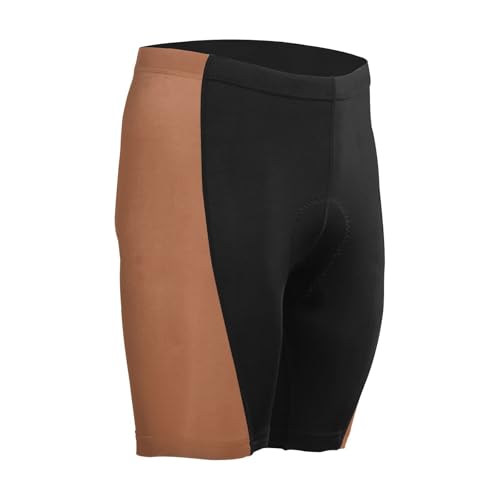 Men's Padded Bicycle Short, Cycling Shorts, Breathable, Moisture-Absorbent and Sweat-Wicking Sienna Orange