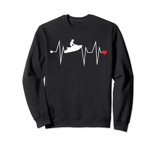 Divertidos deportes acuáticos Heartbeat JetSki Jet Skiing Jet Ski Sudadera