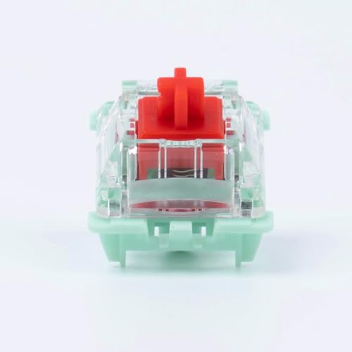 Kutethy X Gateron Jade Series 3.0 Interruptores vermelhos de mola dupla, 3 pinos 45gf lineares/pré-l