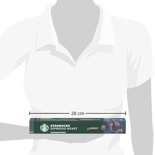 STARBUCKS Espresso Roast by Nespresso, Dark Roast, Coffee Capsules 10 x 10 (100 Capsules)