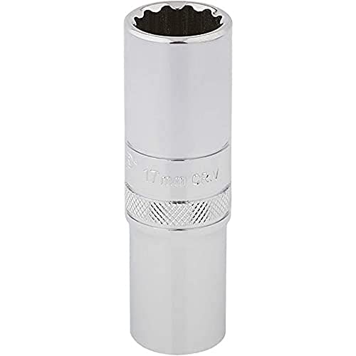 Draper 33735 1/2 Square Drive Hi-Torq 12 Point Deep Socket, 17mm Size