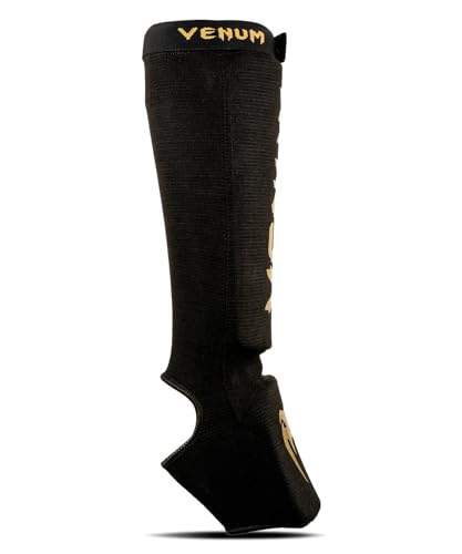 Venum, Kontact Shin Guards, Men's, XS, Black/Gold, Black / Gold - Image 3