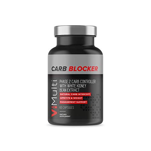 ViMulti Carb Blocker  Pure White Kidney Bean Carbohydrate Blocker with Phase 2 & Natural Absorbers  Great Fat Blocker Supplement for Keto, Low Carb Diets, Weight Loss for Men and Women (60 Pills)