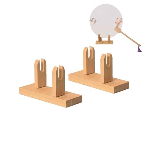 Wuzdy 2 Piezas Soporte Ventilador Japonés Madera, Organizador De Abanicos De Mano, Soporte Decorativo De Ventilador De Mano, Adecuado para La Decoración del Hogar, La Oficina y Galerías