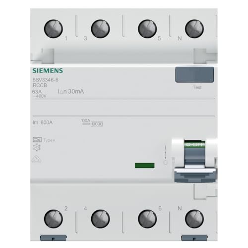 Disjoncteur différentiel Siemens type A 63 A 30 mA de haute qualite
