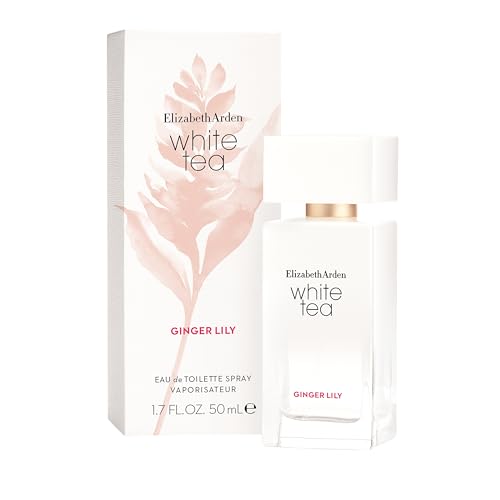 Elizabeth Arden – White Tea Ginger Lily Eau de Toilette Spray: Süßer, blumiger Duft mit Ingwerlilie, Weißtee-Extrakt und Madras-Holz Spritzig, sinnlich Für Wohlbefinden, 50 ml