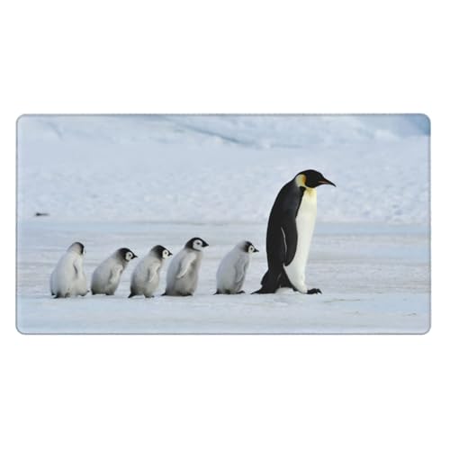 Tapis de souris pingouin xxl de bureau en caoutchouc 40x70cm