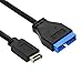 Goliton USB 3.1 Front Panel Header to USB 3.0 20Pin Header Extension Cable 20cm Compatible for ASUS Motherboard