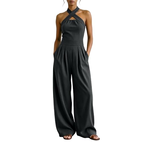 Mono para mujer elegante y transpirable, el mono largo holgado que redefine tu estilo diario