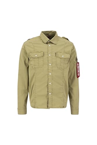 ALPHA INDUSTRIES Basic Shirt Slim Color 01-Sage-Green para Hombre Talla M