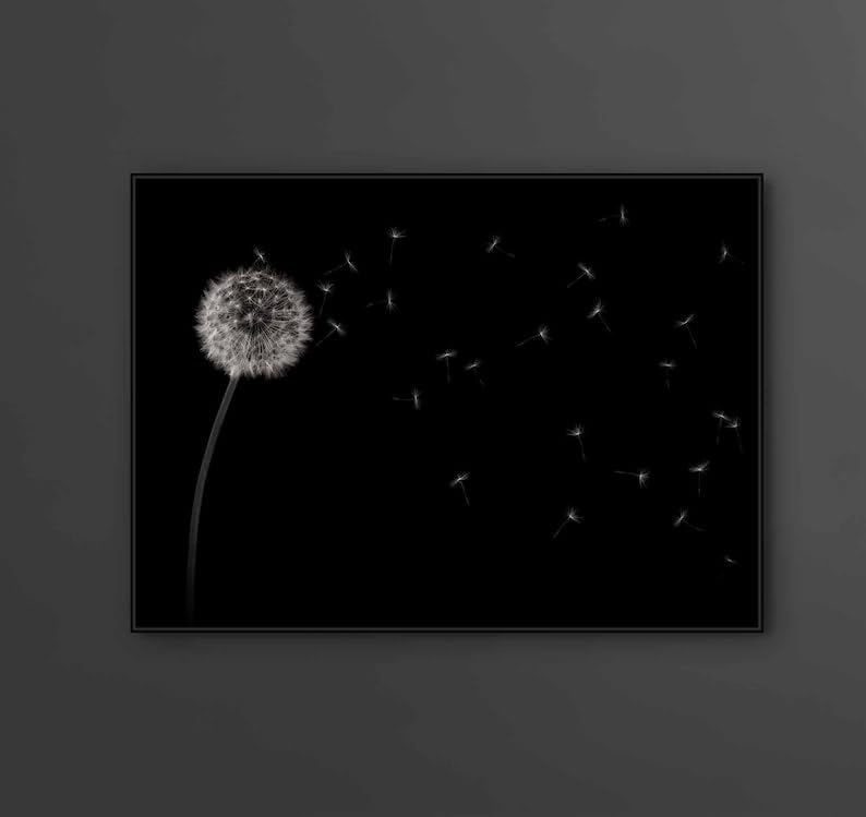 Impression de fleurs en noir et blanc sur toile pour apaiser votre chambre