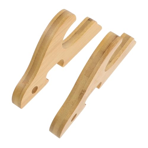 FOYTOKI Wooden Holder Wall Mount Rack with Single Layer Hooks