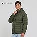 Spyder Packable Puffer Jacket Men with Hood, Lightweight Winter Jackets for Men