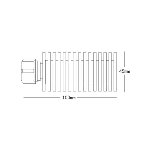 Câble coaxial fixe RF charge de terminaison 50W 50 ohms 4 GHz