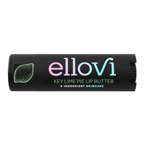Ellovi Natural Lip Butter Lip Balm – Key Lime – Pure Enough to Eat – Made With Just 6 Vegan Ingredients – Moisturizing Lip Care for All Day Hydration