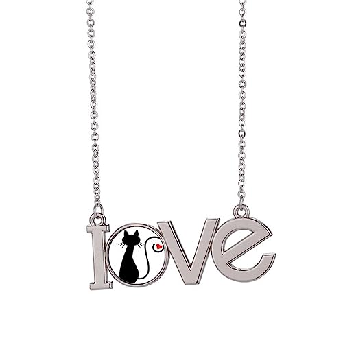 Collier cœur chat assis aux finitions de haute précision