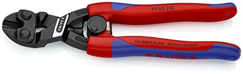 Knipex Tronchese Per Taglio Raso Tipo Forte Per Metalli Teneri E Plastica Bonderizzata Nera, Rivestiti In Materiale Bicomponente, Forma Affusolata 200