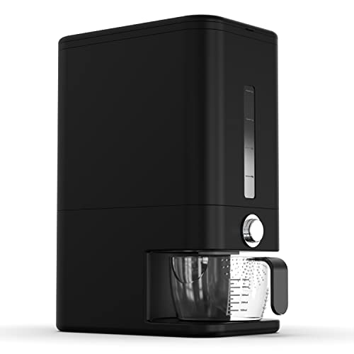 Retail Blade 25Lb Rice Dispenser - Air Tight Grain & Rice Container With Easy To Use Dispensing, Measuring Cup, & Sponge - New Black Design Grain Storage Container #TOP1