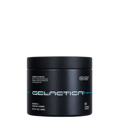 Gelactica Max Control Hair Gel for Men Alcohol-Free Strong Hold Styling Gel Natural Extracts for Long-Lasting Hold and Shine Slick Back Hair Style 9 oz