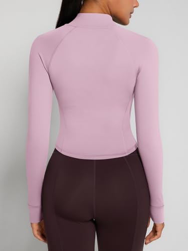 Image of GYM RAINBOW Womens Snatched Workout Jackets Lightweight Zip Up Slim Fit Gym Track Athletic Jackets with Thumb Holes