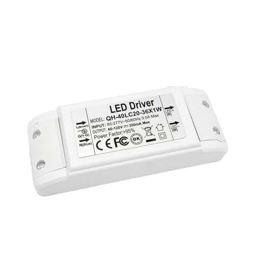 Led driver 60-120v transformateur AC90-277V alimentation led down light 350mA