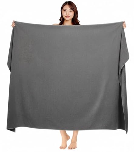 EDB Toalha de banho gigante XXXL (150 cm x 200 cm, 600 g/m²), super macia, 100 % algodão egípcio, secagem rápida, toalhas de banho grandes (cinza carvão)