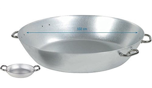 Pentole Agnelli Tegame Giubileo con Maniglie in Inox, Alluminio, Argento, 102 cm