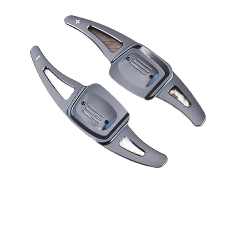 QCWLDKJRV 2pcs Carbon Fiber Pattern Car Steering Wheel Shift Paddle Extension Shifters Fit for Golf 8 CC Fit for Tiguan L Collar(Grey)