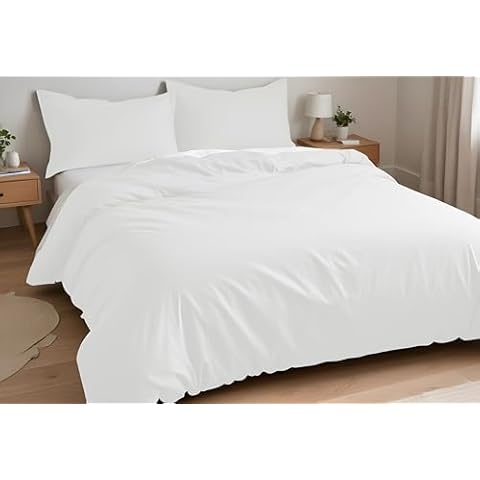 LINENWALAS White Cotton Emperor Duvet Cover Set Cover
