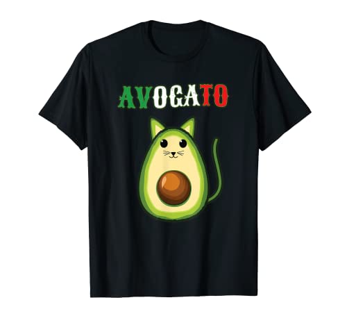 Vegan Shirt Women Avogato Avocado Funny Cat Maglietta