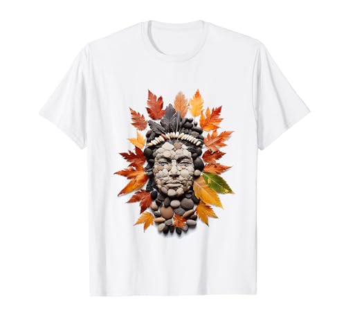 Uomini Natura Grafica Autunno Foglie Maglietta