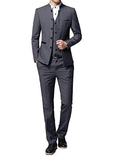 Costume 3 pièces col montant hommes pour en finir avec le style classique