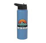 Rv Co Pilot Mountain Travel Sunset Camper Motorhome Roadtrip Stainless Steel Insulated Water Bottle