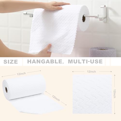 Image of 80 Pack Microfiber Cleaning Cloth Roll Reusable Paper Towels 12 inchx12 inch Tear Away Cloth,Absorbent Dish Rags for House Kitchen,Wash Cloths,Lint Free Rags for Window Cars Cleaning Supplies