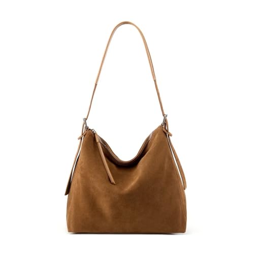 Sac à bandoulière en daim léger et grand sac cuir