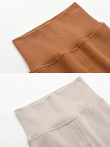 ACESTAR Newborn Infant Baby Boys Girls Cotton High Waist Footed Pants Casual Leggings with Feet 0-12 Months 3-PACK/1-PACK2