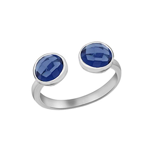 Bague argent 925 femme Tuscany Silver verre T52 anneau moderne