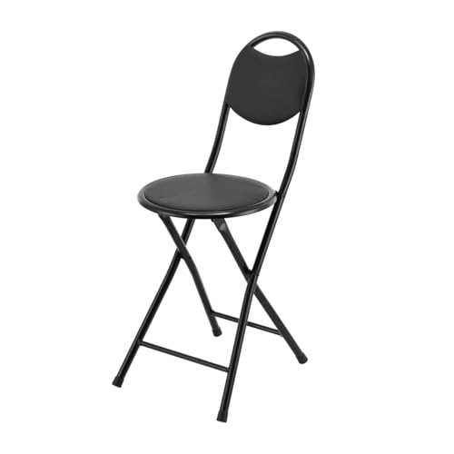 Lawazim Padded Folding Stool - Foldable Chair with Backrest ...