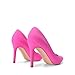 DREAM PAIRS Women's Closed Toe High Heels Dress Pointed Toe Wedding Pump Shoes,Size 8,Fuchsia/Suede