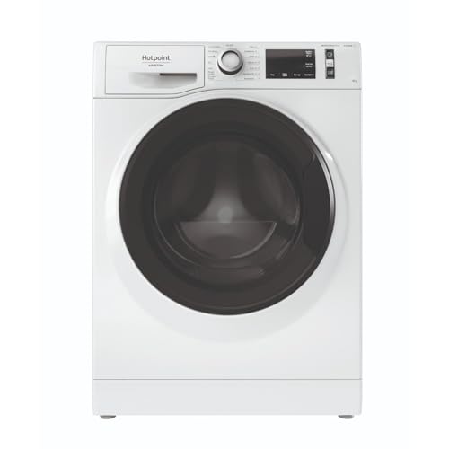 Hotpoint - NAM11948WMFR Lave-linge Hublot Posable - Capacité 9kg - Chargement Frontal, Moteur Inverter 1400 tr/min - Technologie ActiveCare, A-20% Économie d'Énergie,...