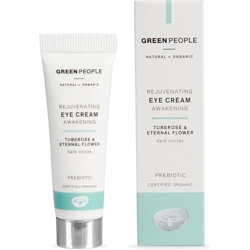 Green People Rejuvenating Eye Cream - Natürlich & Bio - Für dunkle Augenringe & geschwollene Augen - Paraben- & alkoholfrei - Tierversuchsfrei & Vegan - 10ml