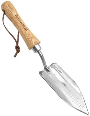 Berry&Bird - Stainless steel serrated hand trowel, wooden handle,...