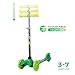 TMNT Self Balancing Kick Scooter with Light Up Wheels, Extra Wide Deck, 3 Wheel Platform, Foot Activated Brake, 75 lbs Limit, Kids & Toddlers Girls or Boys, for Ages 3 and Up