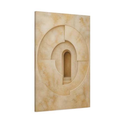 Toile beige salon pour habiller un grand mur vide au-dessus du canapé