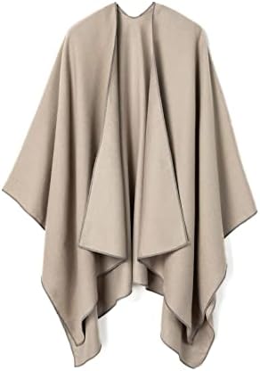 Lallier Women's Shawl Wrap Open Front Poncho Scarf Cape for Women, Cardigan Sweater Blanket for Spring Fall Winter