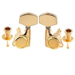 Musiclily Pro 3×3 Ratio 18:1 Guitare Mécaniques Bloquante Locking Tuners Boutons Gros Hex pour Guitare électrique/Acoustique Style LP, Doré - Les Beatles, Paul McCartney, John Lennon, RIngo Starr, George Harrison Musiclily Pro 3x3 Ratio 18:1 Guitare Mécaniques Bloquante Locking Tuners Boutons Gros Hex pour Guitare électrique/Acoustique Style LP, Doré – Image 4