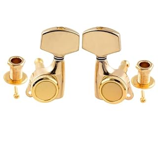Musiclily Pro 3×3 Ratio 18:1 Guitare Mécaniques Bloquante Locking Tuners Boutons Gros Hex pour Guitare électrique/Acoustique Style LP, Doré - Les Beatles, Paul McCartney, John Lennon, RIngo Starr, George Harrison Musiclily Pro 3x3 Ratio 18:1 Guitare Mécaniques Bloquante Locking Tuners Boutons Gros Hex pour Guitare électrique/Acoustique Style LP, Doré – Image 4