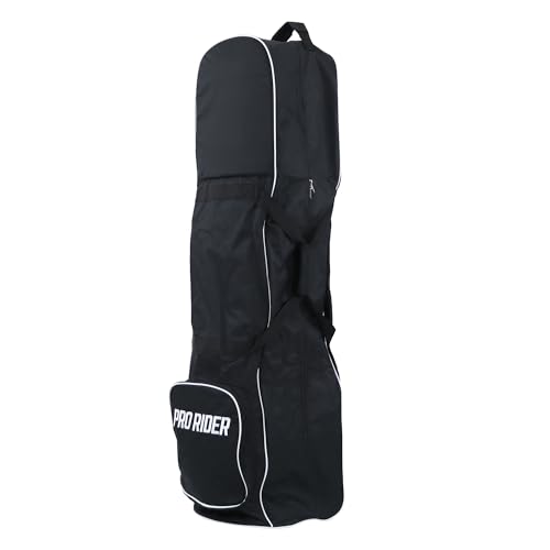 Pro Rider Golf Travel Flight Bag Cover with Wheels | Durable Padded Case for Clubs | Easy Carry or Wheeled Rolling