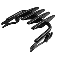 H RUO Stealth Gepäckträger, schwarz, Abnehmbarer Gepäckträger, kompatibel mit Harley Davidson Street Glide Road Glide Road King Electra Glide Ultra Limited 2009–2024